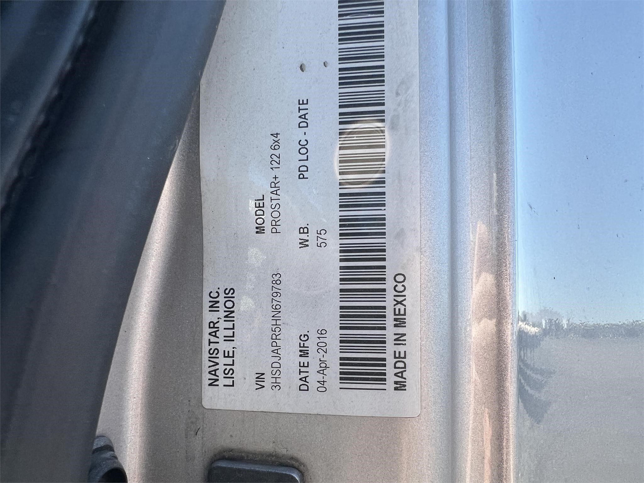 2017 INTERNATIONAL PROSTAR 7278282024 2017 INTERNATIONAL PROSTAR 7278282024